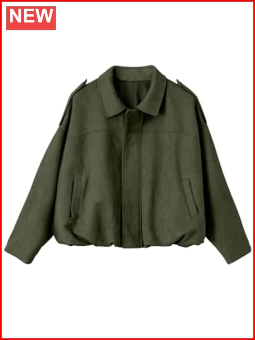 Faux Suede Cropped Bomber Jacket Womens Fall Coat Long Sleeve Zip